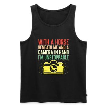 Horse Photography Horseback Riding Horses Hobby Ph - Men's Premium Organic Tank Top - black - Front - Michal (187cm)