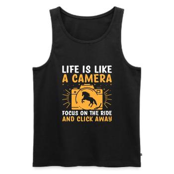 Horse Photography Horseback Riding Horses Hobby Ph - Men's Premium Organic Tank Top - black - Front - Michal (187cm)
