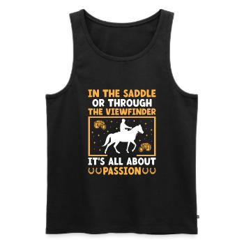 Horse Photography Horseback Riding Horses Hobby Ph - Men's Premium Organic Tank Top - black - Front - Michal (187cm)