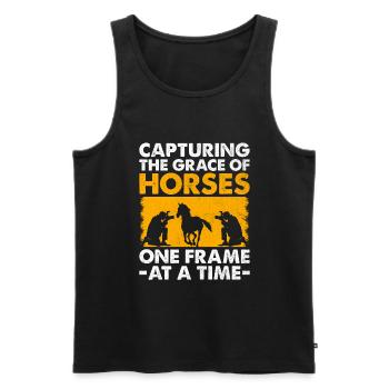 Horse Photography Horseback Riding Horses Hobby Ph - Men's Premium Organic Tank Top - black - Front - Michal (187cm)