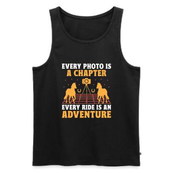 Horse Photography Horseback Riding Horses Hobby Ph - Men's Premium Organic Tank Top - black - Front - Michal (187cm)