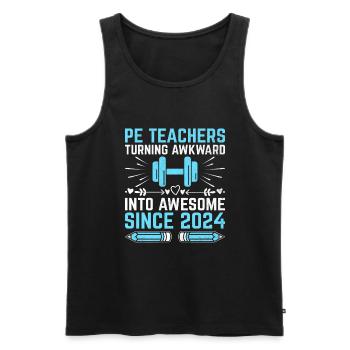 Sportlehrer Sportlehrer Schullehrer Schule Spor - Männer Premium Bio Tank Top - Schwarz - Vorne - Michal (187cm)