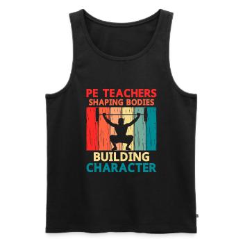 Sportlehrer Sportlehrer Schullehrer - Männer Premium Bio Tank Top - Schwarz - Vorne - Michal (187cm)