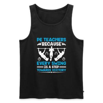 Sportlehrer Sportlehrer Schullehrer - Männer Premium Bio Tank Top - Schwarz - Vorne - Michal (187cm)