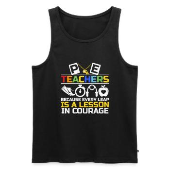 Sportlehrer Sportlehrer Schullehrer - Männer Premium Bio Tank Top - Schwarz - Vorne - Michal (187cm)