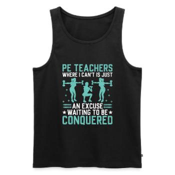 Sportlehrer Sportlehrer Schullehrer - Männer Premium Bio Tank Top - Schwarz - Vorne - Michal (187cm)