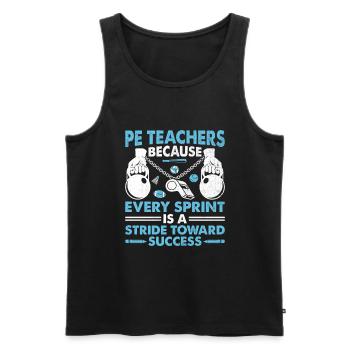 Sportlehrer Sportlehrer Schullehrer - Männer Premium Bio Tank Top - Schwarz - Vorne - Michal (187cm)