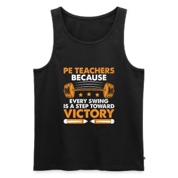 Physical Education Teacher PE Teachers School Spor - Men's Premium Organic Tank Top - black - Front - Michal (187cm)