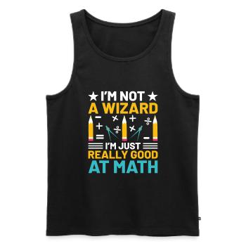 Math Teacher School Teacher Funny Maths Teachers S - Men's Premium Organic Tank Top - black - Front - Michal (187cm)