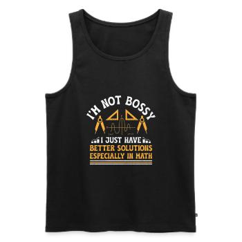Math Teacher School Teacher Funny Maths Teachers S - Men's Premium Organic Tank Top - black - Front - Michal (187cm)