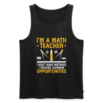 Mathelehrer Schullehrer Lustige Mathelehrer S - Männer Premium Bio Tank Top - Schwarz - Vorne - Michal (187cm)