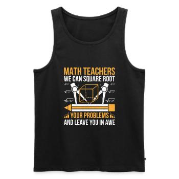 Mathelehrer Schullehrer Lustige Mathelehrer S - Männer Premium Bio Tank Top - Schwarz - Vorne - Michal (187cm)