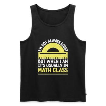 Math Teacher School Teacher Funny Maths Teachers S - Männer Premium Bio Tank Top - Schwarz - Vorne - Michal (187cm)