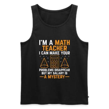 Mathelehrer Schullehrer Lustige Mathelehrer S - Männer Premium Bio Tank Top - Schwarz - Vorne - Michal (187cm)