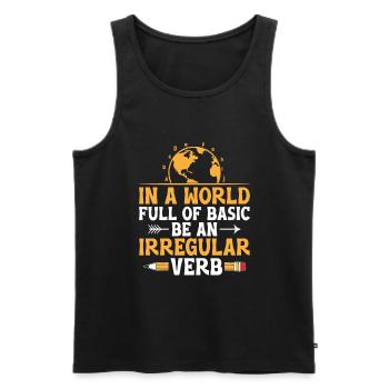 Foreign Language Teacher School Languages Teachers - Men's Premium Organic Tank Top - black - Front - Michal (187cm)