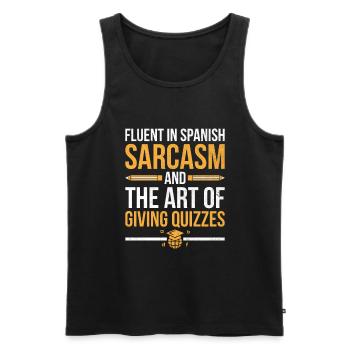 Foreign Language Teacher School Languages Teachers - Men's Premium Organic Tank Top - black - Front - Michal (187cm)