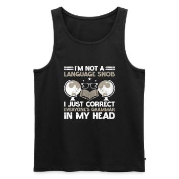 Foreign Language Teacher School Languages Teachers - Men's Premium Organic Tank Top - black - Front - Michal (187cm)