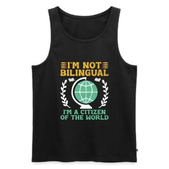 Foreign Language Teacher School Languages Teachers - Men's Premium Organic Tank Top - black - Front - Michal (187cm)