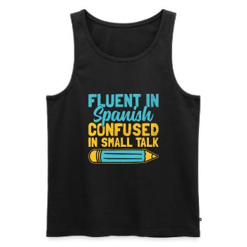 Foreign Language Teacher School Languages Teachers - Men's Premium Organic Tank Top - black - Front - AI Model Male 178 light (178cm)