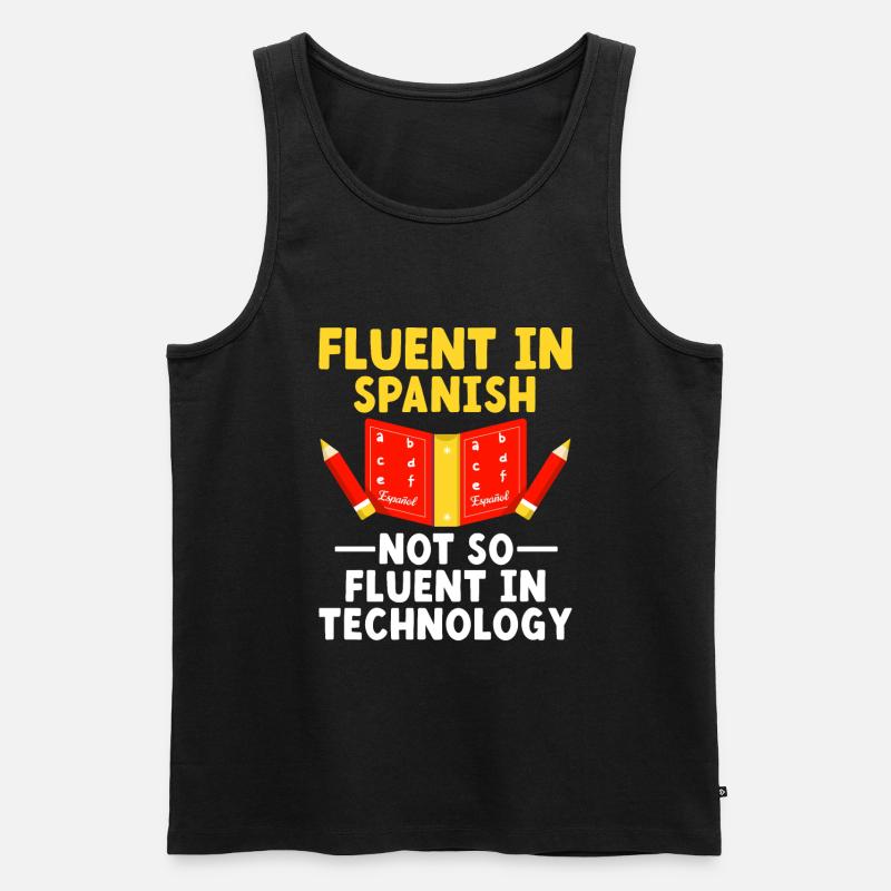 Fremdsprachenlehrer Schule Sprachlehrer - Männer Premium Bio Tank Top - Schwarz