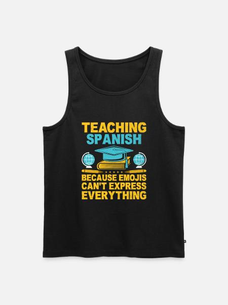 Fremdsprachenlehrer Schule Sprachlehrer - Männer Premium Bio Tank Top - Schwarz
