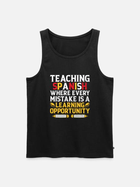 Fremdsprachenlehrer Schule Sprachlehrer - Männer Premium Bio Tank Top - Schwarz