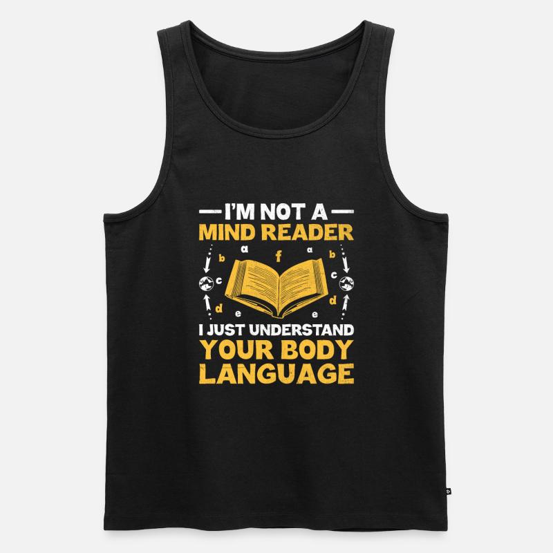 Fremdsprachenlehrer Schule Sprachlehrer - Männer Premium Bio Tank Top - Schwarz