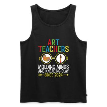 Kunstlehrer Schullehrer Lustige Kunstlehrer Scho - Männer Premium Bio Tank Top - Schwarz - Vorne - Michal (187cm)