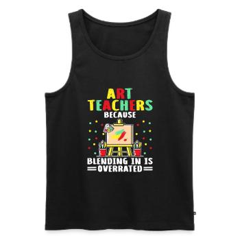 Kunstlehrer Schullehrer Lustige Kunstlehrer Scho - Männer Premium Bio Tank Top - Schwarz - Vorne - Michal (187cm)