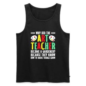 Kunstlehrer Schullehrer Lustige Kunstlehrer Scho - Männer Premium Bio Tank Top - Schwarz - Vorne - Michal (187cm)