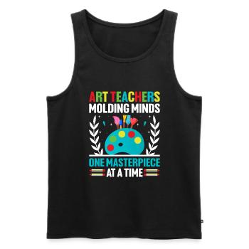 Kunstlehrer Schullehrer Lustige Kunstlehrer Scho - Männer Premium Bio Tank Top - Schwarz - Vorne - Michal (187cm)
