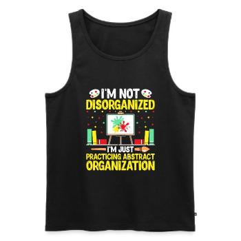 Kunstlehrer Schullehrer Lustige Kunstlehrer Scho - Männer Premium Bio Tank Top - Schwarz - Vorne - AI Model Male 178 light (178cm)