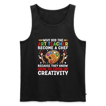 Kunstlehrer Schullehrer Lustige Kunstlehrer Scho - Männer Premium Bio Tank Top - Schwarz - Vorne - Michal (187cm)