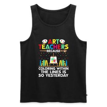 Kunstlehrer Schullehrer Lustige Kunstlehrer Scho - Männer Premium Bio Tank Top - Schwarz - Vorne - Michal (187cm)