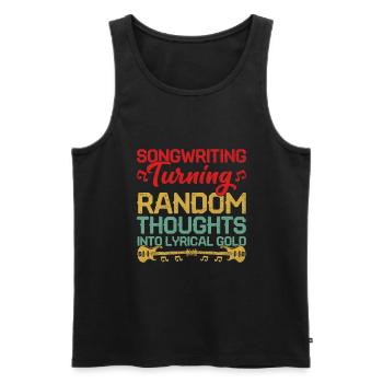 Musiker Songwriter Sänger Musiker Musik Musik Pr - Männer Premium Bio Tank Top - Schwarz - Vorne - Michal (187cm)