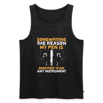 Musician Songwriter Singer Musician Music Music Pr - Men's Premium Organic Tank Top - black - Front - Michal (187cm)