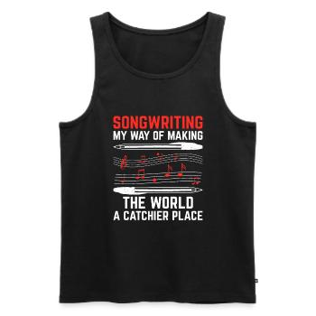Musician Songwriter Singer Musician Music Music Pr - Men's Premium Organic Tank Top - black - Front - Michal (187cm)