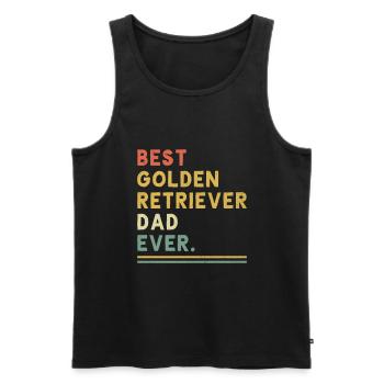 Best Golden Retriever Dad Ever Golden Retrievers G - Men's Premium Organic Tank Top - black - Front - Michal (187cm)