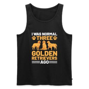 Ich war normal drei Golden Retriever vor GR Retrie - Männer Premium Bio Tank Top - Schwarz - Vorne - Michal (187cm)