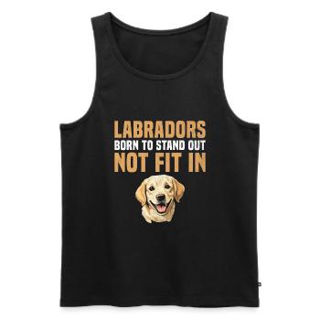 Labradors Born To Stand Out Not Fit In Labrador Re - Men's Premium Organic Tank Top - black - Front - AI Model Male 178 light (178cm)