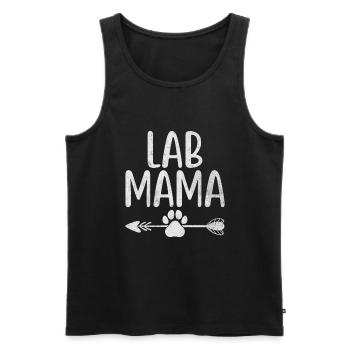 Lab Mama Labrador Retriever Labradors Dog Retrieve - Men's Premium Organic Tank Top - black - Front - AI Model Male 178 light (178cm)
