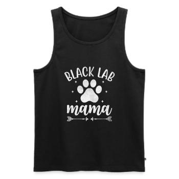 Black Lab Mama Labrador Retriever Dog Lover - Men's Premium Organic Tank Top - black - Front - Michal (187cm)