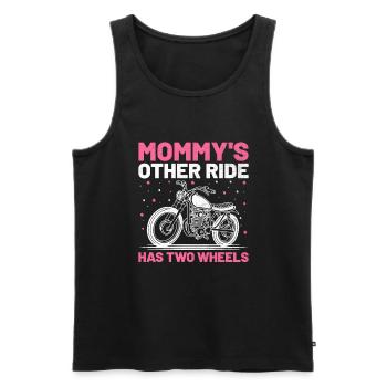 Mommy's Other Ride Has Two Wheels Motorcycle Motor - Men's Premium Organic Tank Top - black - Front - AI Model Male 178 light (178cm)