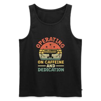 Operation Von Koffein Und Hingabe Chirurg Kaffee - Männer Premium Bio Tank Top - Schwarz - Vorne - AI Model Male 178 light (178cm)
