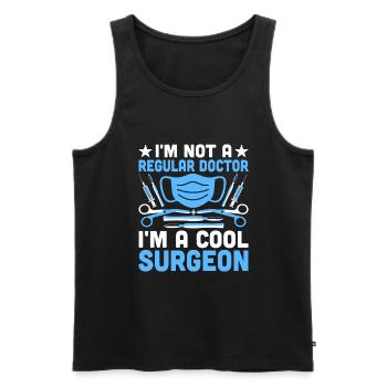 Ich bin kein normaler Arzt, ich bin ein cooler Chirurg, Chirurg - Männer Premium Bio Tank Top - Schwarz - Vorne - Michal (187cm)