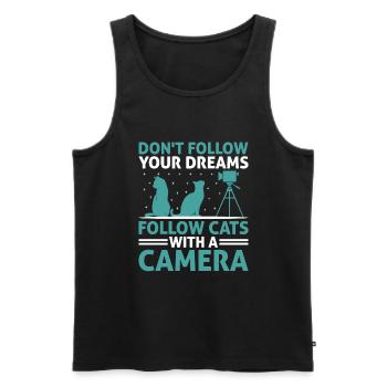 Cat Photographers Cat Lovers Photograpy Cats Photo - Men's Premium Organic Tank Top - black - Front - Michal (187cm)