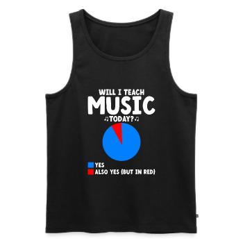 Vais-je enseigner la musique aujourd’hui professeur de musique Musicien Te - Débardeur bio Premium Homme - noir - Devant - Michal (187cm)