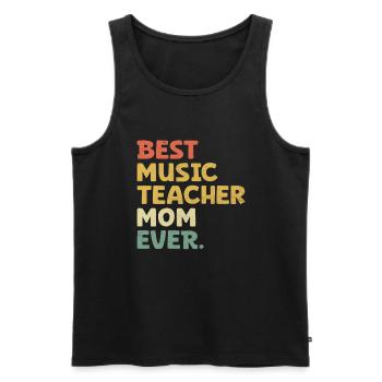 Meilleur professeur de musique maman de tous les temps Musicien Class Teachin - Débardeur bio Premium Homme - noir - Devant - Michal (187cm)