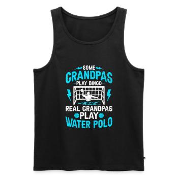 Some Grandpas Play Bingo Real Grandpas Play Water - Men's Premium Organic Tank Top - black - Front - AI Model Male 178 light (178cm)