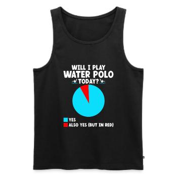 Will I Play Water Polo Today Aquatic Polo Player - Men's Premium Organic Tank Top - black - Front - Michal (187cm)